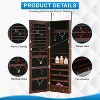 FDW Jewelry Cabinet Wall Mounted Lockable Jewelry Armoire with Mirror and Drawers - 4 of 4