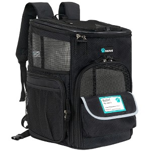 PetAmi Dog Backpack Carrier, Airline Approved Cat Backpacks Carrying Pet Back Pack, Ventilated Soft Sided Bookbag Travel Hiking Camping - 1 of 4