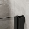 Lirago,34"x72" Semi-Frameless Pivot Shower Door-Tempered Glass, Black Finish, Dual Seal, Left/Right Mount - 4 of 4