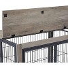 Acekool Wooden Dog Crate - 2-in-1 Side Table & Kennel with Wheels - 4 of 4