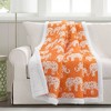 50" x 60" Single Elephant Parade Faux Shearling Throw - Lush Décor - 2 of 4