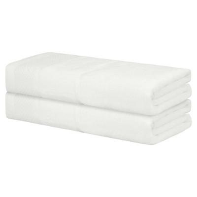 Unique Bargains Cotton Highly Absorbent Quick Drying Bath Towels for Bathroom 2 Packs