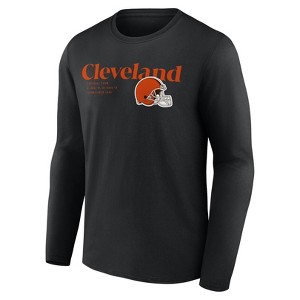 NFL Cleveland Browns Men's Black Long Sleeve T-Shirt - 1 of 3