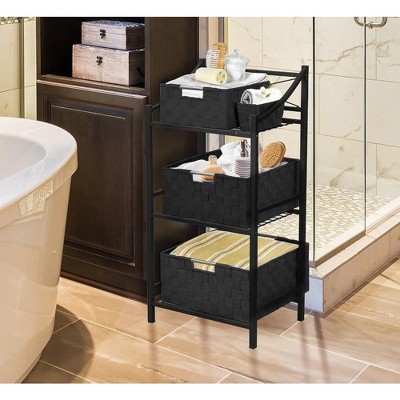 Sorbus Black 7-Piece Woven Basket Bin Set