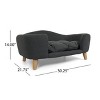 UbMelt Dog Bed Elegant Oval Pet Bed for Small Dogs Comfy Dog Couch with Birch Wood Legs, Durable Elevated Dog Sofa Bed - 3 of 4