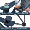Timber Ridge 550 LBS Oversized Folding Camping Chair for Adults, Heavy Duty Outdoor Chair with Cup Holder Side Pocket for Camp, Lawn, Picnic - 3 of 4