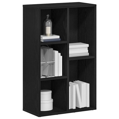 CLIHOME Freestanding Display Bookcase, Engineered Wood Kitchen Sideboard Book Cabinet