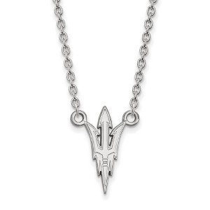 Black Bow Jewelry 14k White Gold Arizona State Sun Devils NCAA Necklace 18 Inch - 1 of 4