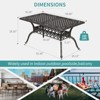 59"x35" Outdoor Dining Table for 6, Cast Aluminum Patio Table with Umbrella Hole, Weather Resistant, for Garden, Backyard, Poolside, Vintage Bronze - 2 of 4