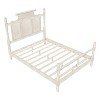 Merax Vintage Country Style Pine Wood Four Poster Platform Bed with Carved Headboard - 3 of 4