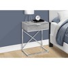 Vynxaria Contemporary Modern Accent Table  Grey Laminate (Cement-Look), Chrome Metal X-Frame, Storage Drawer, Versatile as Side/End Table & Nightstand - 3 of 4