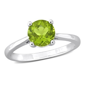 EVERLY JEWELRY | Sterling Silver 1 1/2 ct TGW Peridot Solitaire Ring - 1 of 4