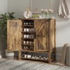 Wooden Shoe Storage Cabinet with Adjustable Shelves - 2 of 4