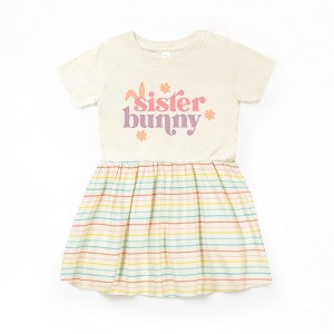 The Juniper Shop Sister Bunny Toddler Graphic Dress - 1 of 3