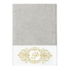 Linum Home Textiles 100% Turkish Cotton MONICA Gold Thread 3PC Embellished Towel Set - 2 of 4