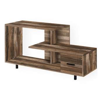 Modern Style Reclaimed Wood Look TV Stand for TVs up to 48" Brown/Black - EveryRoom
