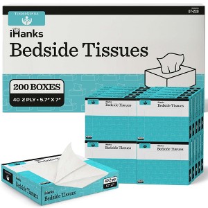 Tender Gentle 2 Ply Bedside Tissues, Daily Use Tissues for Runny Nose & Watery Eyes, 40 5.7" x 7"  Tissues per Box - 200 Boxes - 1 of 4