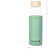 HYDRATE Bottles 20oz Glass Water Bottle with Bamboo Lid, Oliver Green - image 2 of 4