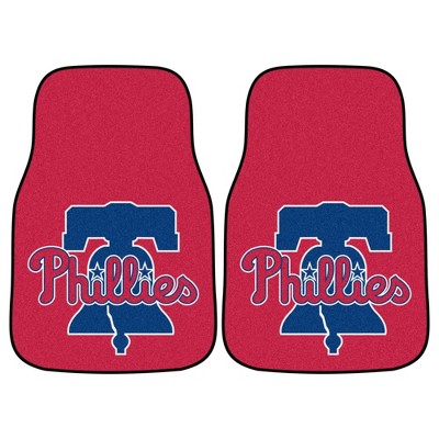 MLB Philadelphia Phillies Bell Carpet Car Mat Set - 2pc