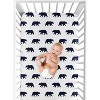 Sweet Jojo Designs Boy Baby Fitted Crib Sheet Big Bear Blue and White - 4 of 4