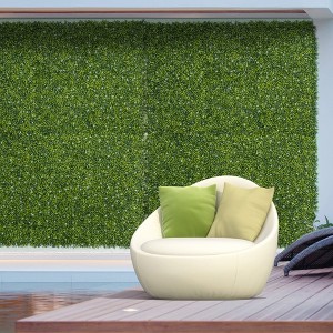 Artificial Grass Wall Panel Backdrop,wood UV Protection Privacy Coverage Panels,abstract,green,12.20" x 20",1.02*1.67ft - 1 of 4