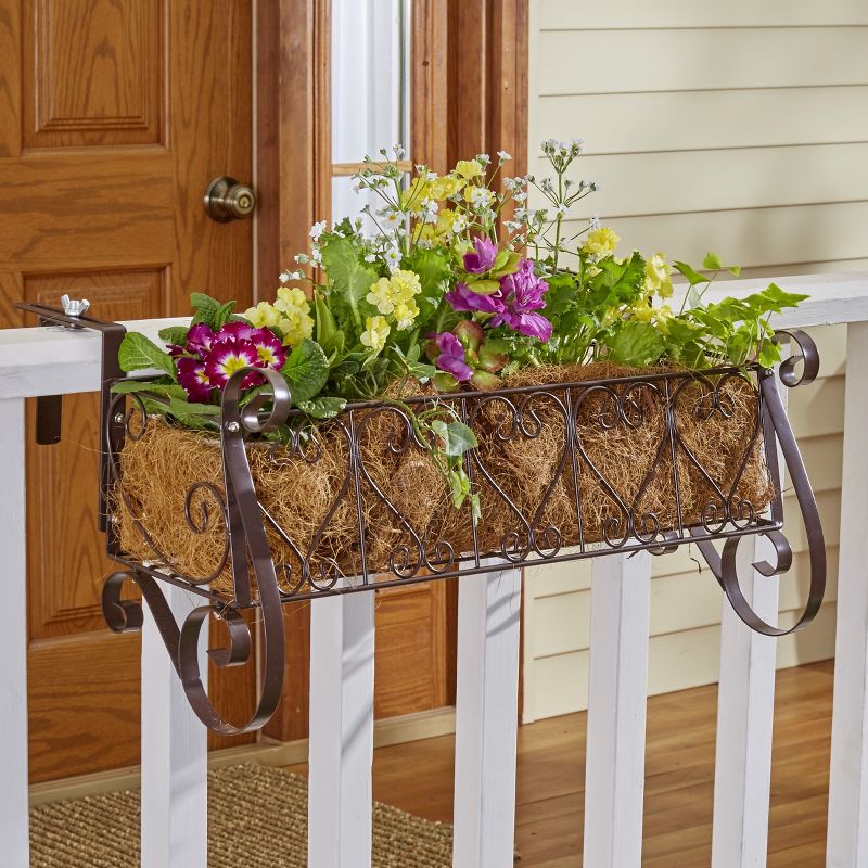 The Lakeside Collection Decorative Rail or Fence Planters, 4 of 9