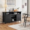 Yaheetech 31in Height Modern MDF TV Stand TV Console Table with Power Outlet Black - 2 of 4