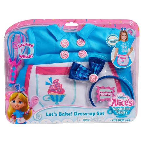 Disney Junior Alice's Wonderland Bakery Bag Set, Dress Up and Pretend Play,  Officially Licensed Kids Toys for Ages 3 Up by Just Play
