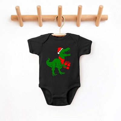 The Juniper Shop Dino Present Baby Bodysuit - 24 Month - Black