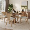 Christopher Knight Home Lincoln 5pc Rustic Expandable Fabric and Rubberwood Dining Set Beige/Tan - 2 of 4