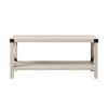 Okak Rustic Farmhouse Metal-X Coffee Table with Lower Shelf, Industrial Style, Easy Assembly, Perfect for Living Room - 2 of 4