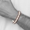 Black Bow Jewelry Men's Stainless Steel and Cognac Plated 8.75 Inch Bracelet - 4 of 4