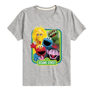 Boys' - Sesame Street - Photo Elmo And Friends Short Sleeve Graphic T-Shirt - 1 of 4