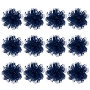 Unique Bargains Mesh Fabric Full Chiffon Flowers for DIY 12 Pcs - 1 of 4