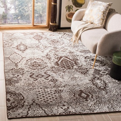 Hand-Knotted Gray Wool Viscose 8' x 10' Area Rug