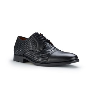 Ferro Aldo Mens Franco MFA19731 Woven Classic Cap-toe Lace Up Derby Dress Shoes - 1 of 4