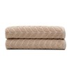 BAGOKIE 100% Cotton Soft Plush Absorbent Quick Dry Bathroom Towel, 2 pcs Bath Towel Set - 2 of 4