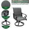 CLIHOME Outdoor Aluminium 360° Rotation Armrests Padded Chair(Set Of 2) - 3 of 4