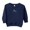 Embroidered Snowman Outline - Toddler Graphic Sweatshirt - 3 of 4