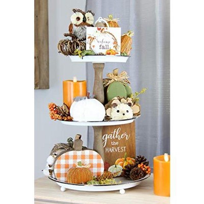 Woodland Friends Fall Winter Owl Fox Hedgehog Figurines Set