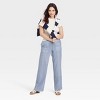Women's Mid-Rise Wide Leg Linen Pull-On Pants - A New Day™ - 3 of 3