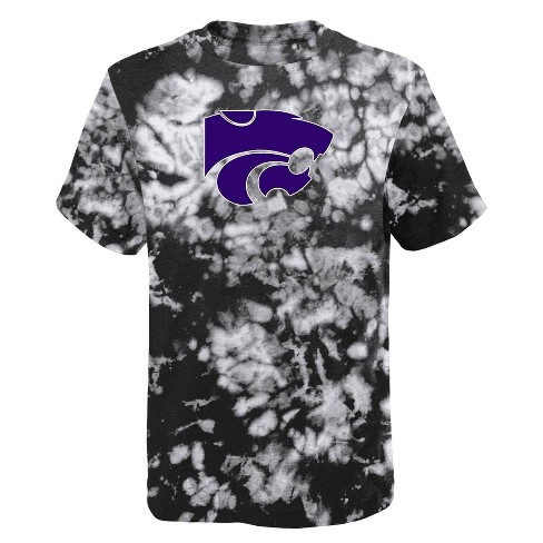 Ncaa Kansas State Wildcats Boys' Black Tie Dye T-shirt : Target