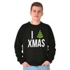 I Love Xmas Heart Christmas Tree Sweatshirt for Men or Women Brisco Brands - 4 of 4