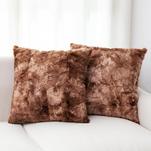 Cheer Collection Luxuriously Soft Faux Fur Throw Pillow With