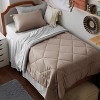 5/7 Pcs Bed in a Bag with Contrast Color Solid Design Bedding Set - 3 of 4