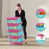 ChicFurnit Utility Storage Cabinets 5 Tiers Multi Use Storage Cabinet Folding Storage Cabinet for Home Spaces, Multicolored, 20.47"*12.2"*13.19" - 3 of 4