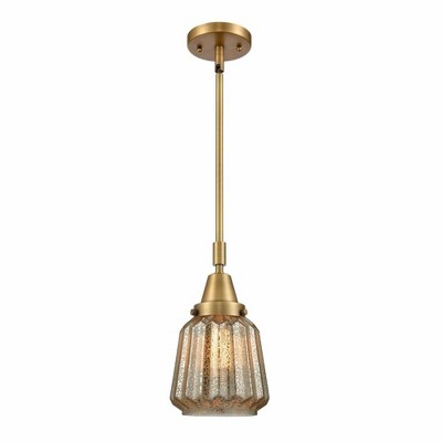 Chatham - 1 Light Stem Hung Mini Pendant In Art Deco Style-9.13 Inches Tall and 7 Inches Wide