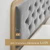 Bed Frame, Velvet Upholstered Platform Bed with Button Tufted Headboard, Heavy Duty Metal Mattress Foundation and Metal Slats - 4 of 4