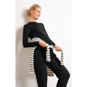 NOM Maternity Liv Long Sleeve Crew Neck Tee - 1 of 4