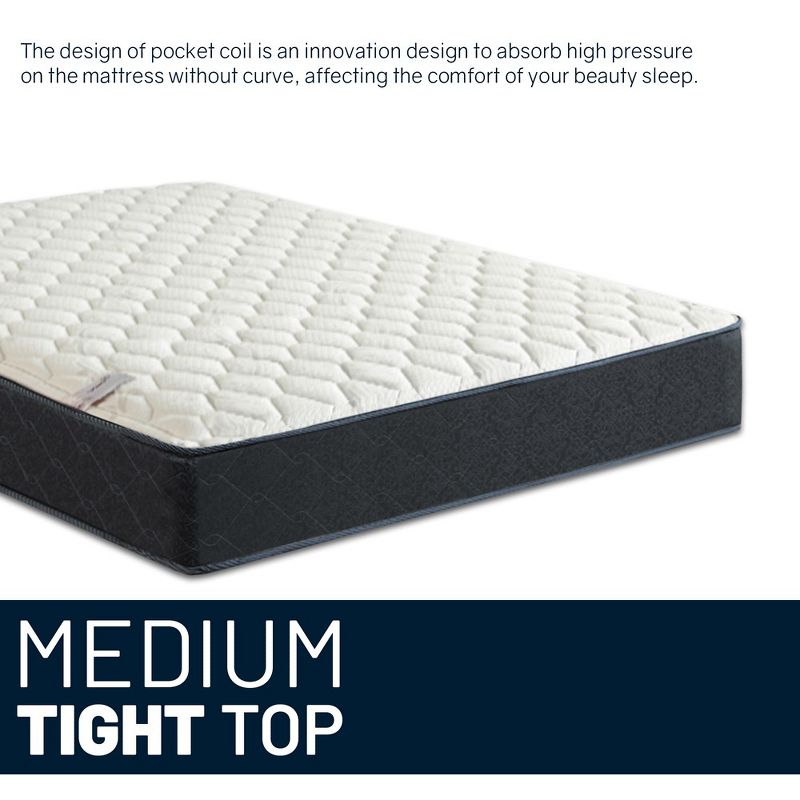 Continental Sleep, 9-Inch Medium Firm Tight Top Single Sided Hybrid Mattress, Compatible with Adjustable Bed, 5 of 7